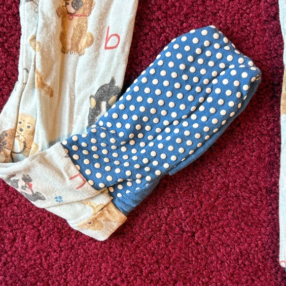 Angel Dear Kids Footie with Blue and Cream - Picture 5 of 6